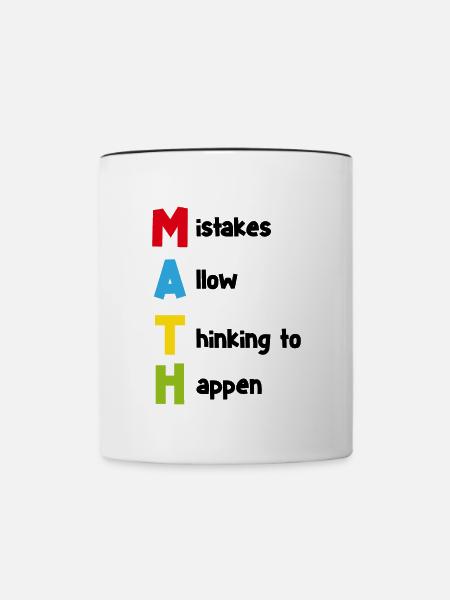 Math Spruch Mathematisch Schule Geschenk - Tasse zweifarbig - Weiß/Schwarz