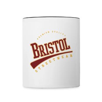 Bristol England UK College High School Style - Tasse zweifarbig - Weiß/Schwarz - Vorne