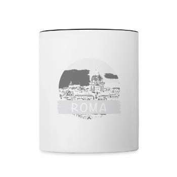 Roma City - Tasse zweifarbig - Weiß/Schwarz - Vorne