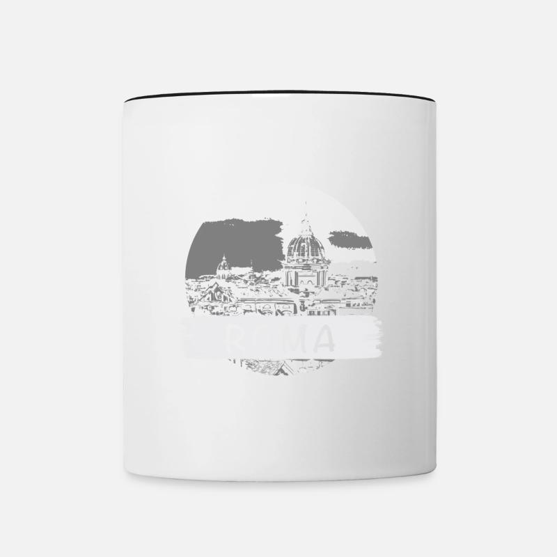 Ville de Rome - Mug contrasté - blanc/noir