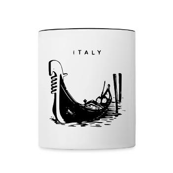 Italy - Tasse zweifarbig - Weiß/Schwarz - Vorne