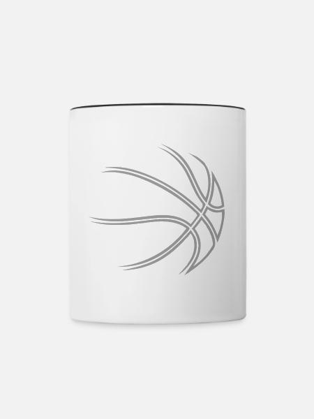 Basketballmannschaft Basketball - Tasse zweifarbig - Weiß/Schwarz