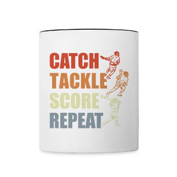 Lacrosse Liebhaber - Tasse zweifarbig - Weiß/Schwarz - Vorne
