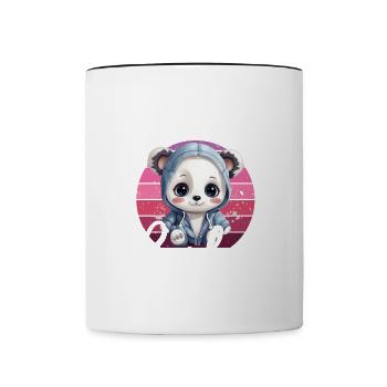 Panda Just A Girl Who Loves Pandas Panda Bear Love - Contrasting Mug - white/black - Front