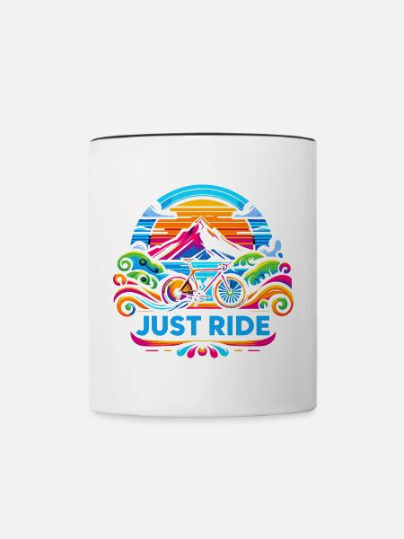 Just Ride Fahrrad - Just Ride - Tasse zweifarbig - Weiß/Schwarz