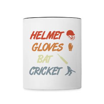 Dicton de cricket - Mug contrasté - blanc/noir - Devant