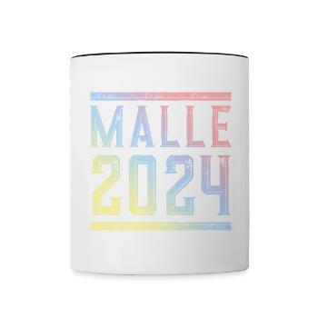 Malle 2024 Bunt - Tasse zweifarbig - Weiß/Schwarz - Vorne