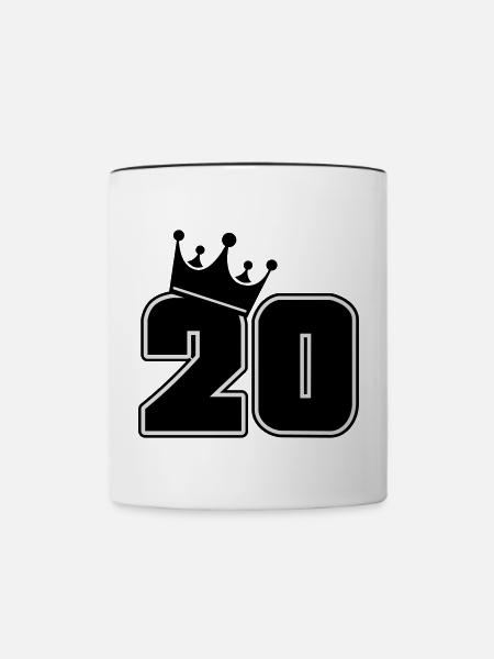 20 - Tasse zweifarbig - Weiß/Schwarz