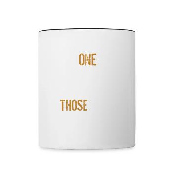 Cadeau de papa motard papa moto chopper - Mug contrasté - blanc/noir - Devant