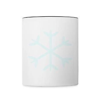 Flocon de neige Flocons de neige Noël - Mug contrasté - blanc/noir - Devant