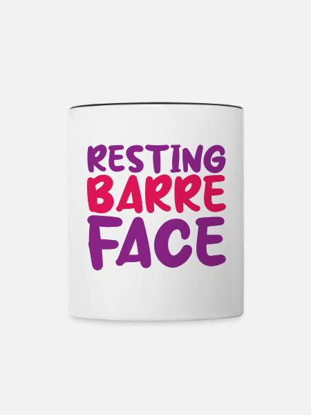 Resting Barre Face 2 - Tasse zweifarbig - Weiß/Schwarz
