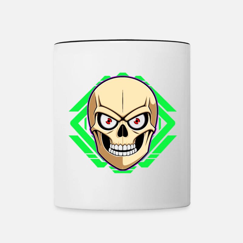 Skull - Contrasting Mug - white/black
