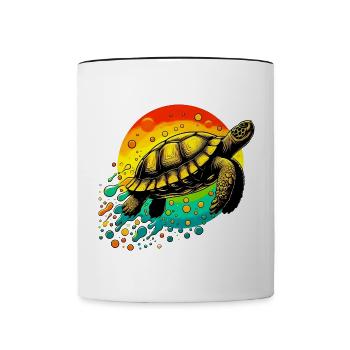 Turtle - Contrasting Mug - white/black - Front
