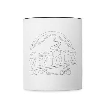 L’ascension épique du Mont Ventoux à vélo - Mug contrasté - blanc/noir - Devant