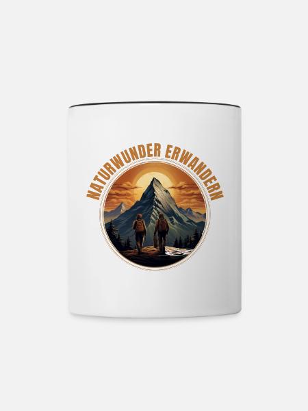 Natur erwandern - Tasse zweifarbig - Weiß/Schwarz