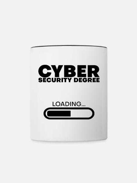 Cyber Security Degree Loading 4 - Tasse zweifarbig - Weiß/Schwarz