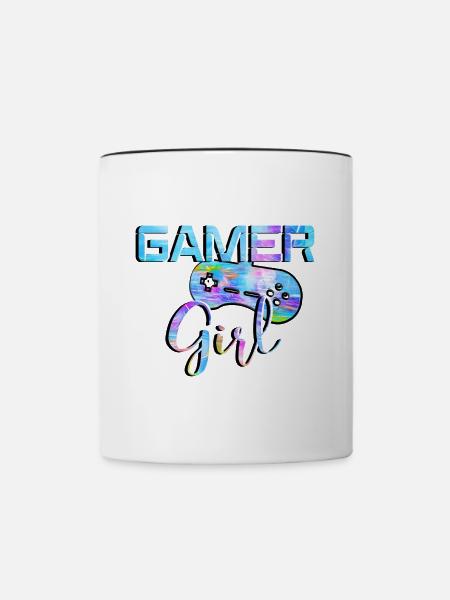 Gamer Girl Controller Controller - Tasse zweifarbig - Weiß/Schwarz