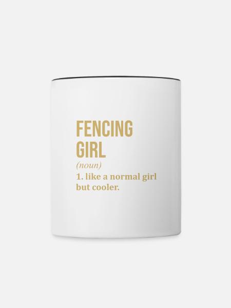 Fechten Fechten Zaun - Tasse zweifarbig - Weiß/Schwarz