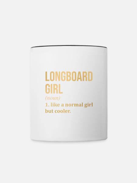 Longboard Longboard Longboard - Tasse zweifarbig - Weiß/Schwarz