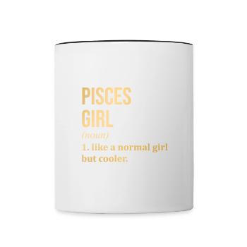 Pisces - Contrasting Mug - white/black - Front
