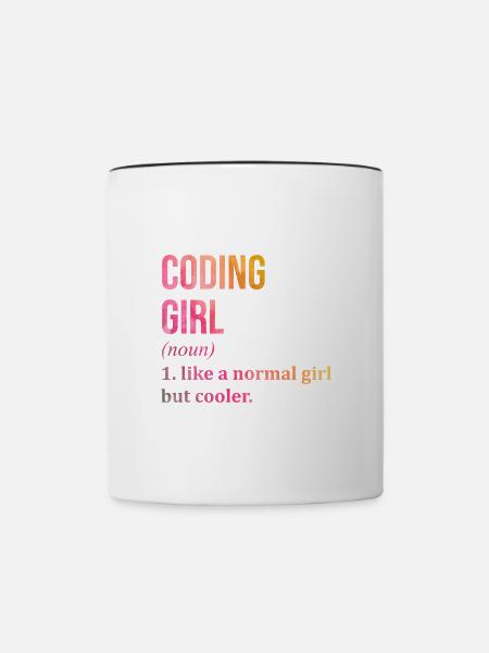 Codierung Codierung Codierung - Tasse zweifarbig - Weiß/Schwarz