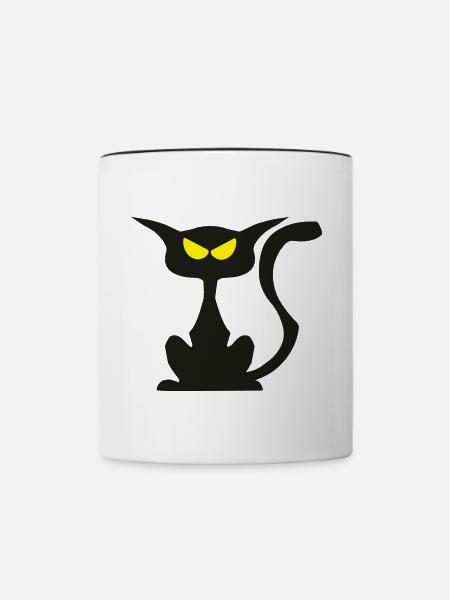 raubkatze - Tasse zweifarbig - Weiß/Schwarz