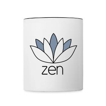 ZEN - Mug contrasté - blanc/noir - Devant