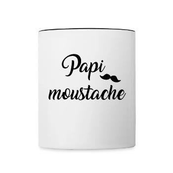 mustache - Contrasting Mug - white/black - Front