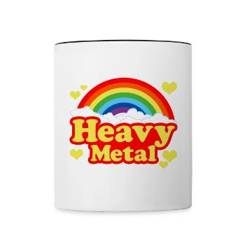 Heavy Metal - Contrasting Mug - white/black - Front
