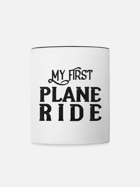 My First Plane Ride 31 - Tasse zweifarbig - Weiß/Schwarz