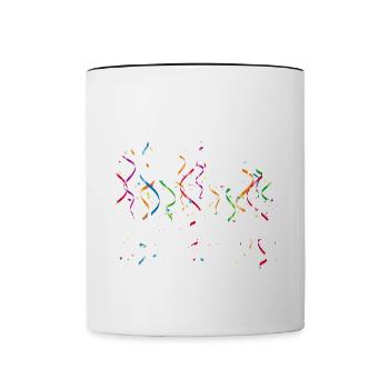 Köln Cologne Karneval Deutschland Stadt Skyline - Tasse zweifarbig - Weiß/Schwarz - Vorne
