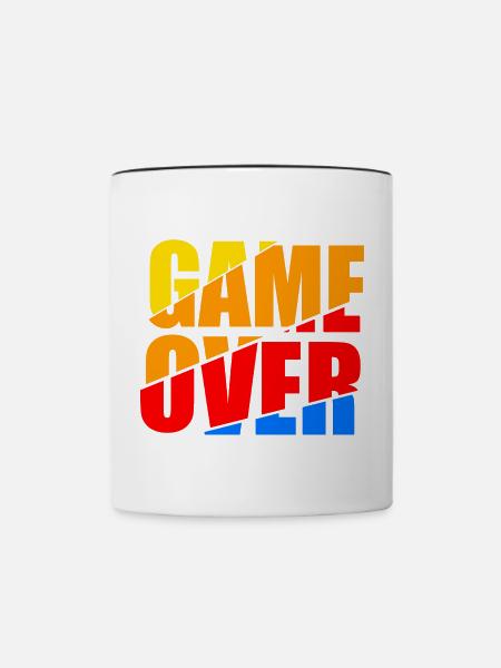 game over - Tasse zweifarbig - Weiß/Schwarz