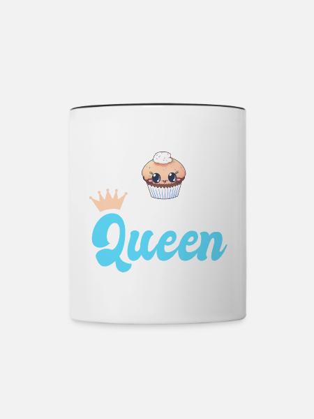 Cupcake Backen Bäckerin - Tasse zweifarbig - Weiß/Schwarz