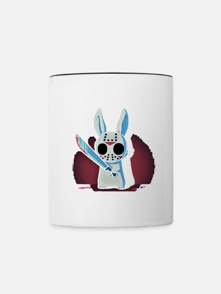 Halloween Bunny - Tasse zweifarbig - Weiß/Schwarz