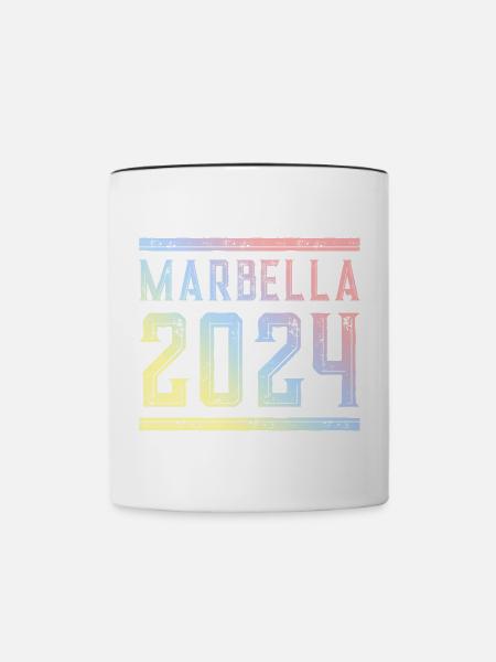 Marbella 2024 Bunt - Tasse zweifarbig - Weiß/Schwarz