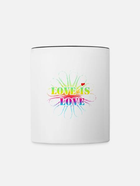 love is love - Tasse zweifarbig - Weiß/Schwarz