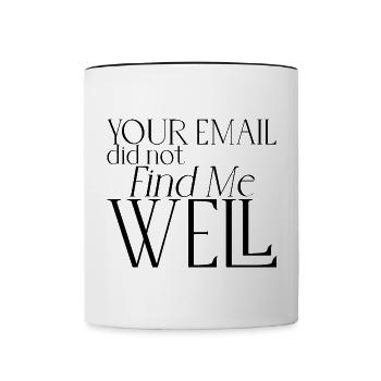 Votre e-mail ne m’a pas trouvé bien 5 - Mug contrasté - blanc/noir - Devant