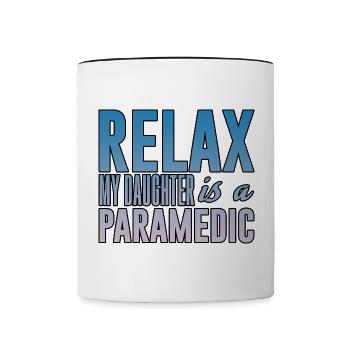 Relax My Daughter Is A Paramedic 3 - Mug contrasté - blanc/noir - Devant