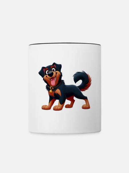 Beauceron 6 - Tasse zweifarbig - Weiß/Schwarz
