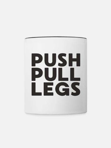 Push Pull Beine Repeat Trainingssplit - Tasse zweifarbig - Weiß/Schwarz