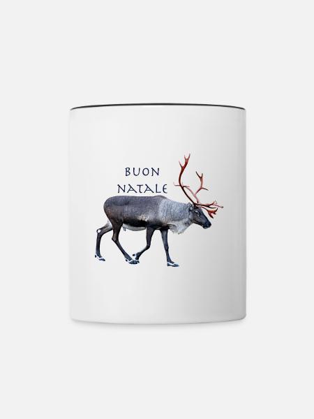 Buon Natale - Tasse zweifarbig - Weiß/Schwarz