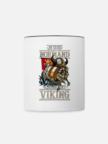 Aufsteigendes Vicking - Tasse zweifarbig - Weiß/Schwarz