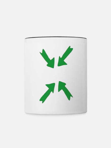 grün im fokus - Tasse zweifarbig - Weiß/Schwarz