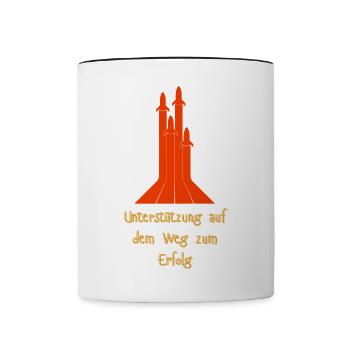 Support on the way to success - Contrasting Mug - white/black - Front
