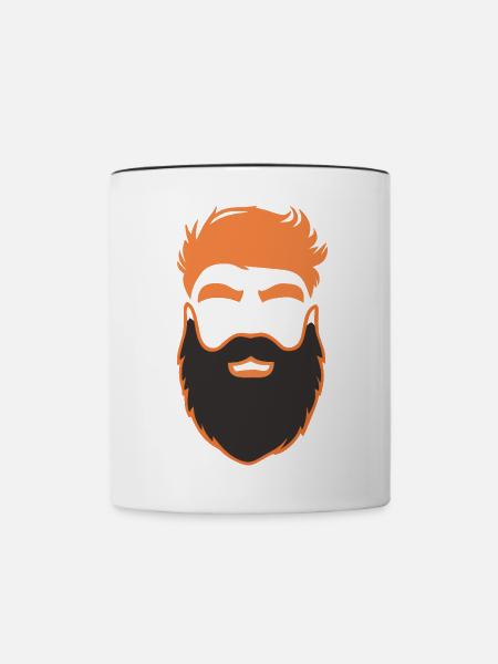 Nerd Bart Männer mit Bärten - Tasse zweifarbig - Weiß/Schwarz