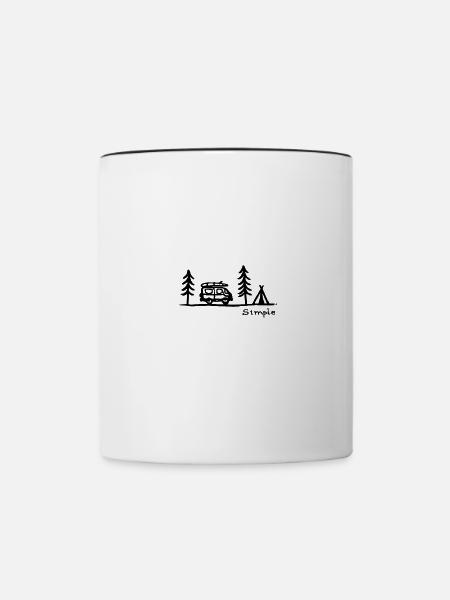 simple - Tasse zweifarbig - Weiß/Schwarz