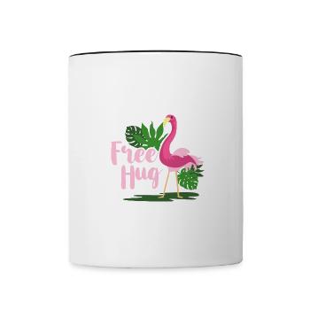 Embrace Flamingo - Contrasting Mug - white/black - Front