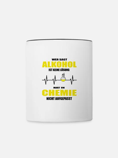 Chemie - Tasse zweifarbig - Weiß/Schwarz