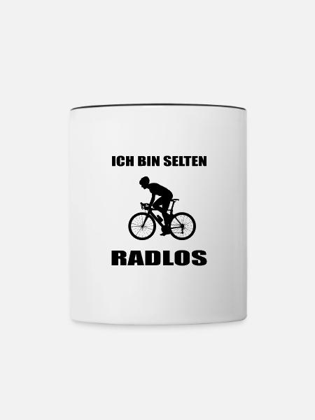 Fahrrad - Tasse zweifarbig - Weiß/Schwarz