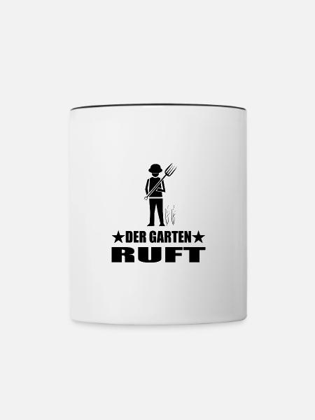 Garten - Tasse zweifarbig - Weiß/Schwarz